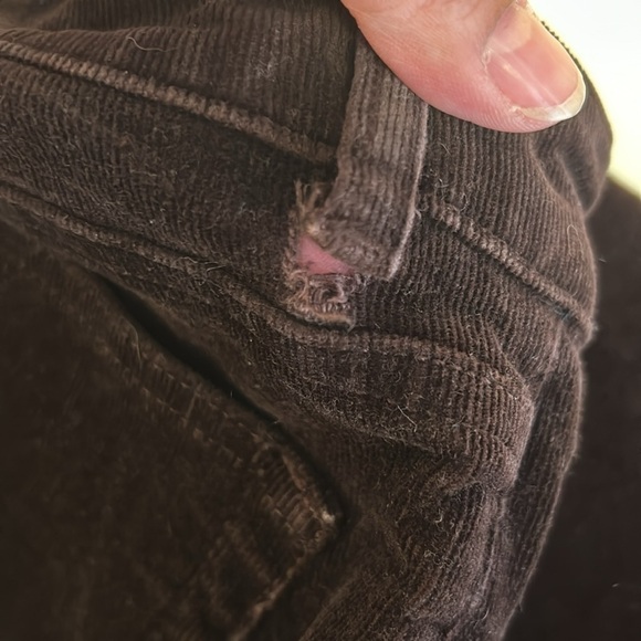 Chaps Chocolate Brown Corduroy Straight Leg Jeans Size 4 - Picture 8 of 8